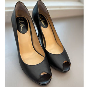 Black Cole Haan/Nike Carma Peep Toe Heels 9.5